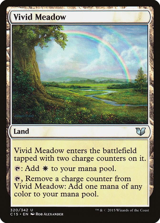 Vivid Meadow 320 card from Commander 2015