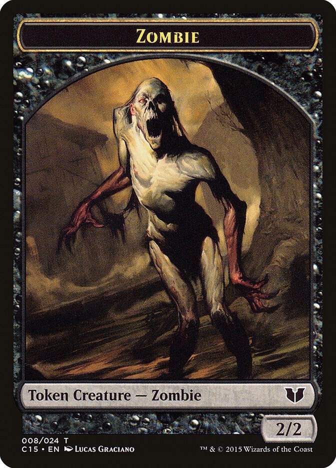 Zombie // Spirit Double-Sided Token 8 // 22 card from Commander 2015