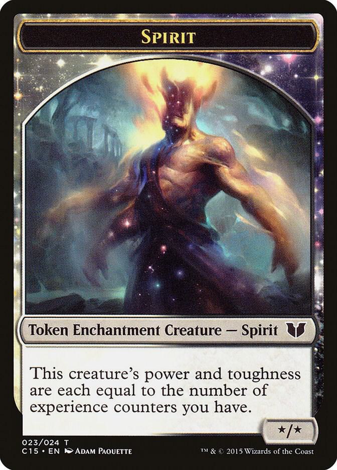 Spirit (023) // Cat Double-Sided Token 23 // 3 card from Commander 2015