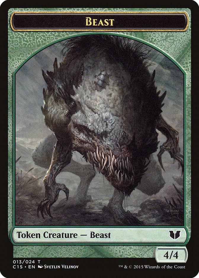 Beast // Snake Double-Sided Token 13 // 17 card from Commander 2015