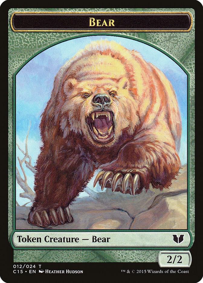 Bear // Spider Double-Sided Token 12 // 18 card from Commander 2015