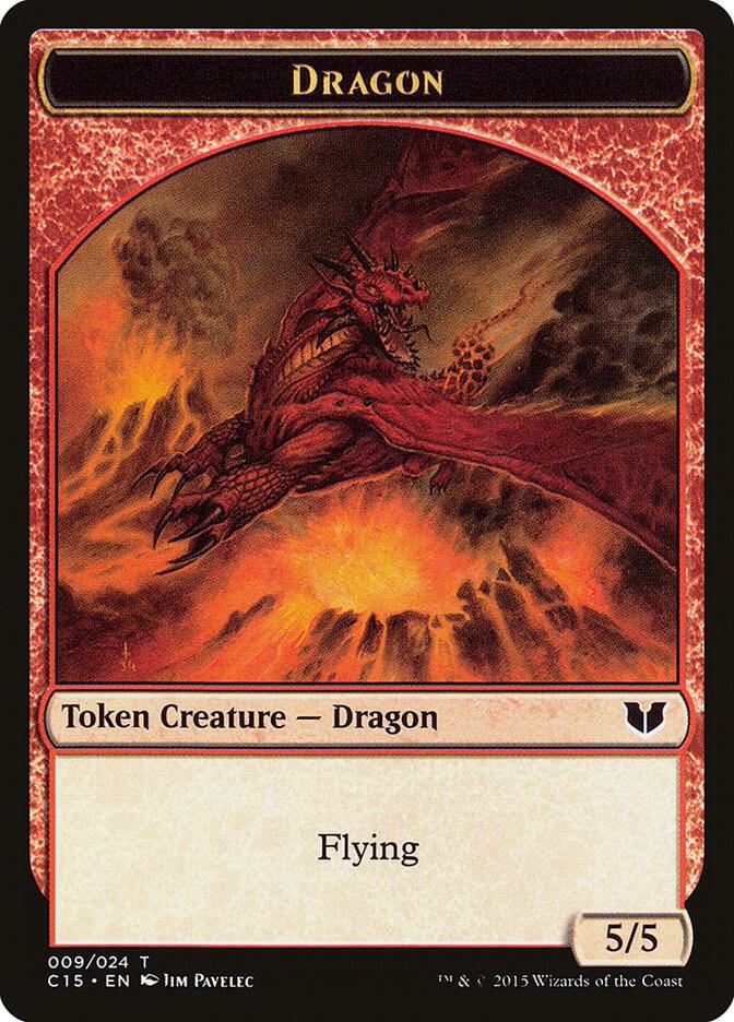 Dragon // Dragon Double-Sided Token 9 // 9 card from Commander 2015