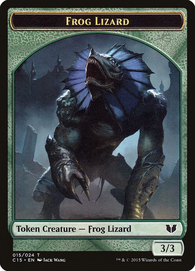 Frog Lizard // Germ Double-Sided Token 15 // 7 card from Commander 2015