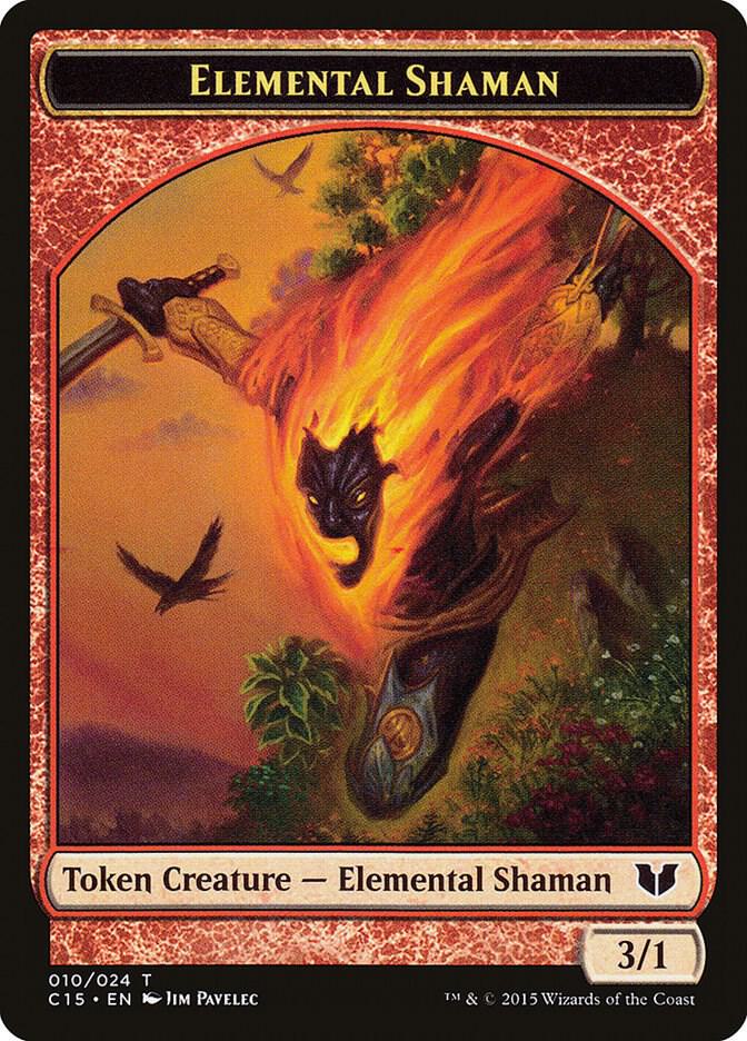 Elemental Shaman // Shapeshifter Double-Sided Token 10 // 1 card from Commander 2015