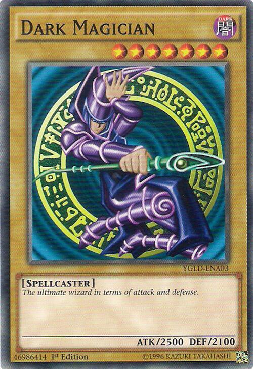 Dark Magician (A) YGLD-ENA03 card from King of Games: Yugi's Legendary Decks