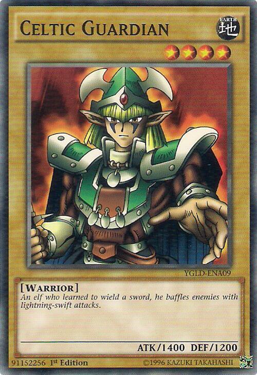 Celtic Guardian YGLD-ENA09 card from King of Games: Yugi's Legendary Decks