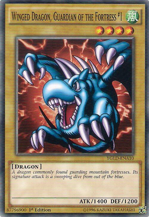Winged Dragon, Guardian of the Fortress #1 YGLD-ENA10 card from King of Games: Yugi's Legendary Decks