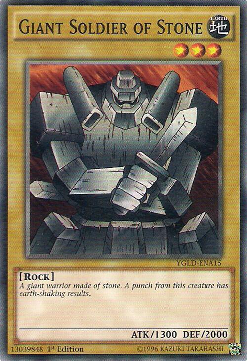 Giant Soldier of Stone YGLD-ENA15 card from King of Games: Yugi's Legendary Decks