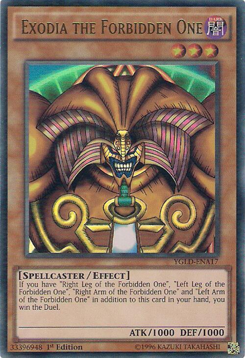 Exodia the Forbidden One YGLD-ENA17 card from King of Games: Yugi's Legendary Decks