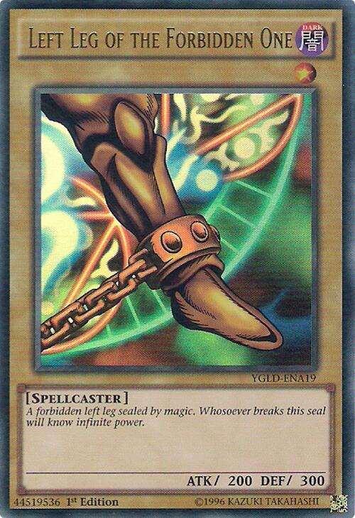 Left Leg of the Forbidden One YGLD-ENA19 card from King of Games: Yugi's Legendary Decks