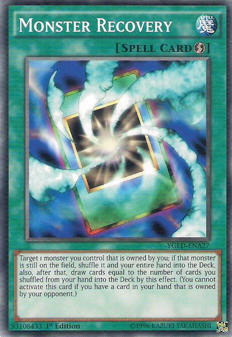 Monster Recovery (A) YGLD-ENA27 card from King of Games: Yugi's Legendary Decks