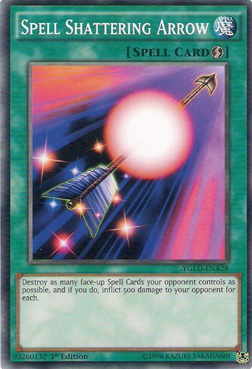Spell Shattering Arrow YGLD-ENA28 card from King of Games: Yugi's Legendary Decks