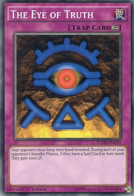 The Eye of Truth YGLD-ENA39 card from King of Games: Yugi's Legendary Decks
