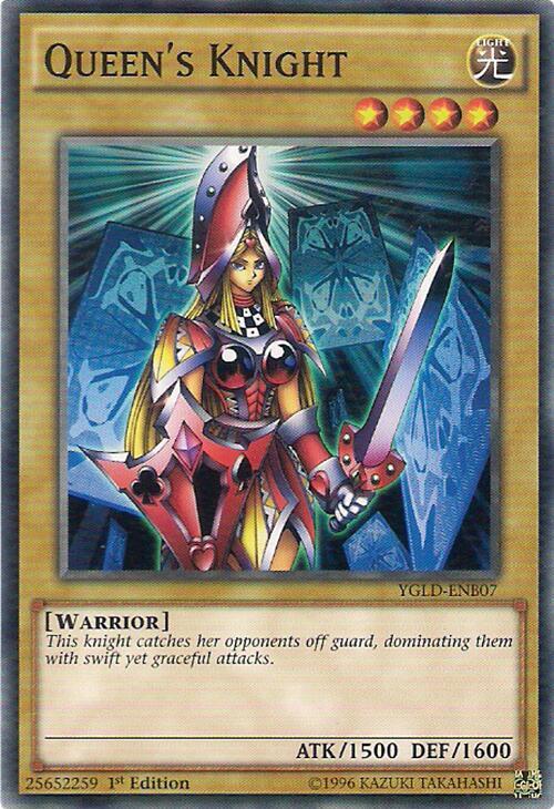 Queen's Knight (B) YGLD-ENB07 card from King of Games: Yugi's Legendary Decks