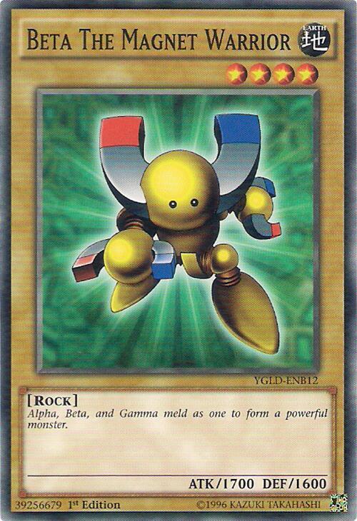 Beta The Magnet Warrior YGLD-ENB12 card from King of Games: Yugi's Legendary Decks