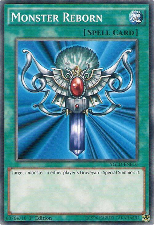 Monster Reborn (B) YGLD-ENB16 card from King of Games: Yugi's Legendary Decks