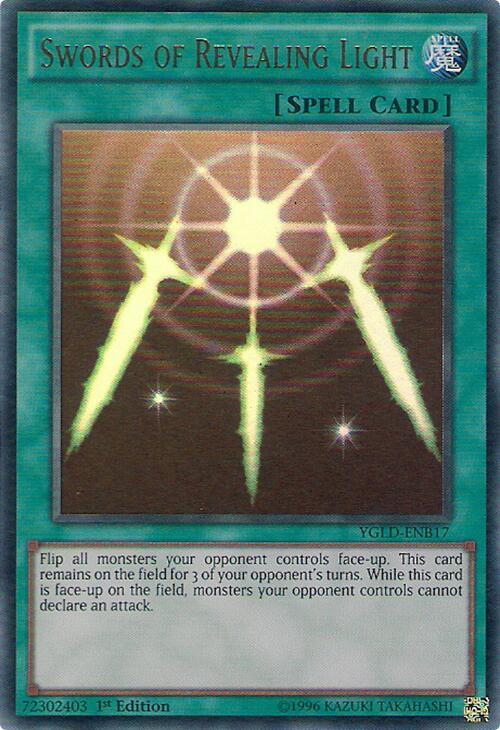 Swords of Revealing Light (B) YGLD-ENB17 card from King of Games: Yugi's Legendary Decks