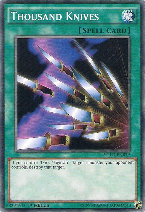 Thousand Knives YGLD-ENB19 card from King of Games: Yugi's Legendary Decks