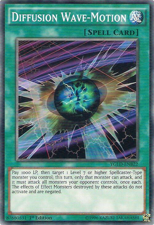 Diffusion Wave-Motion YGLD-ENB22 card from King of Games: Yugi's Legendary Decks