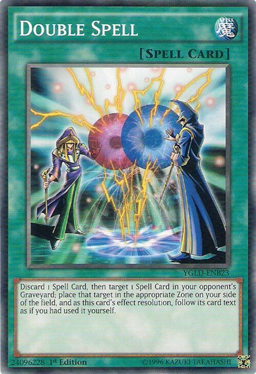 Double Spell YGLD-ENB23 card from King of Games: Yugi's Legendary Decks
