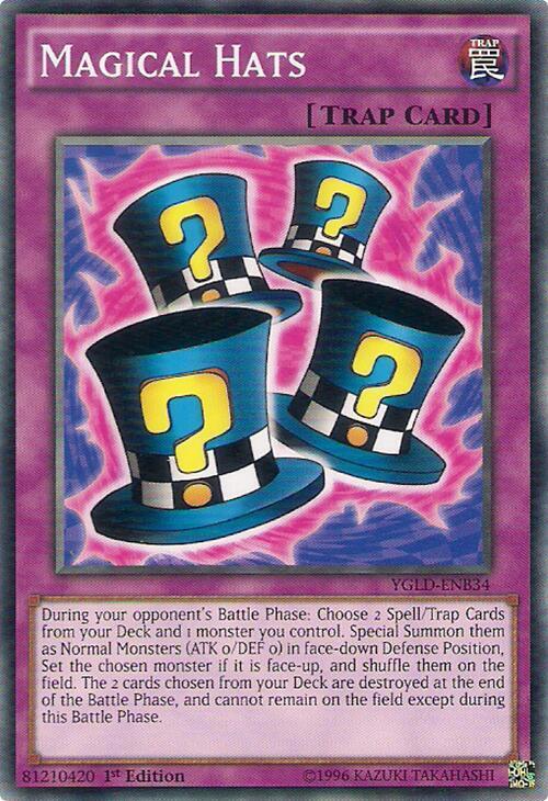 Magical Hats (B) YGLD-ENB34 card from King of Games: Yugi's Legendary Decks