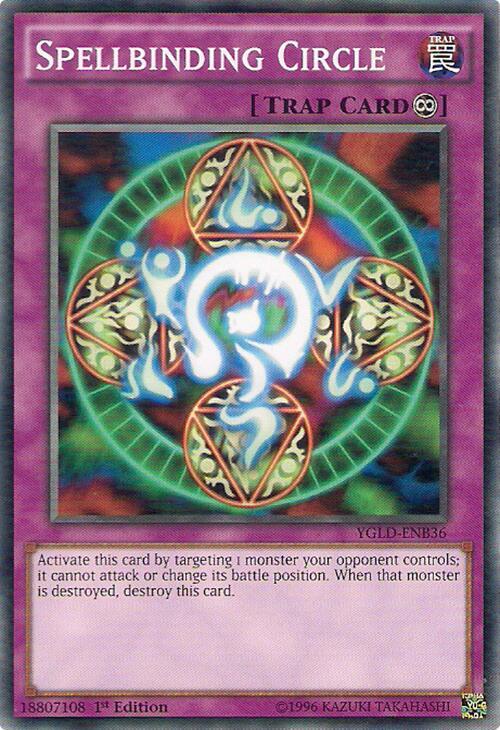 Spellbinding Circle YGLD-ENB36 card from King of Games: Yugi's Legendary Decks