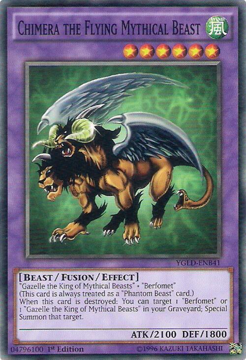 Chimera the Flying Mythical Beast YGLD-ENB41 card from King of Games: Yugi's Legendary Decks