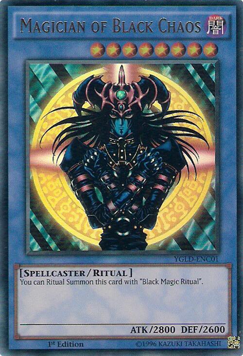 Magician of Black Chaos YGLD-ENC01 card from King of Games: Yugi's Legendary Decks
