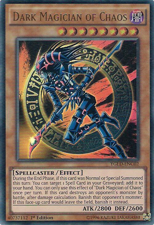 Dark Magician of Chaos YGLD-ENC02 card from King of Games: Yugi's Legendary Decks