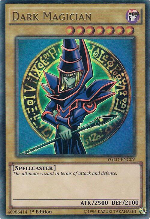 Dark Magician (C) YGLD-ENC09 card from King of Games: Yugi's Legendary Decks