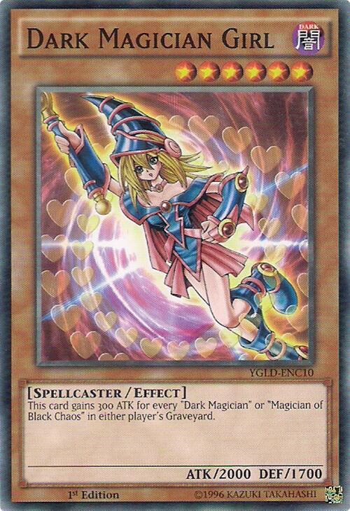 Dark Magician Girl (C) YGLD-ENC10 card from King of Games: Yugi's Legendary Decks