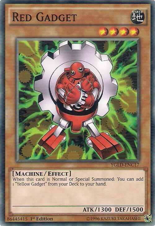 Red Gadget YGLD-ENC17 card from King of Games: Yugi's Legendary Decks