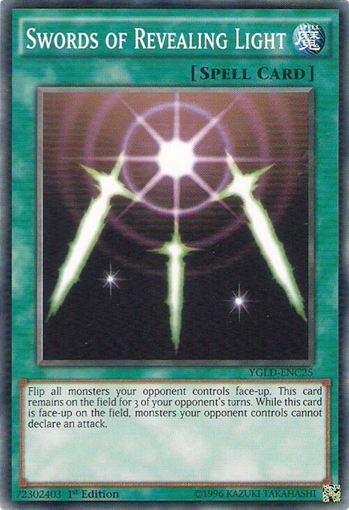 Swords of Revealing Light (C) YGLD-ENC25 card from King of Games: Yugi's Legendary Decks