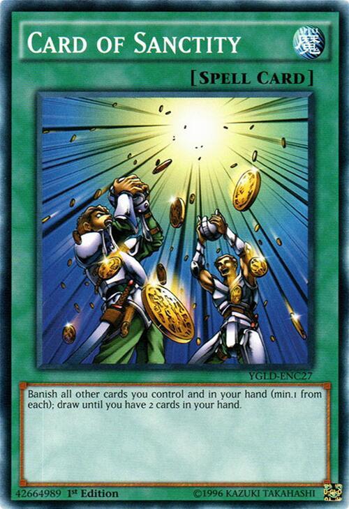 Card of Sanctity YGLD-ENC27 card from King of Games: Yugi's Legendary Decks