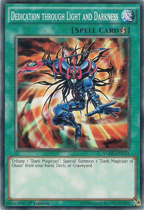 Dedication through Light and Darkness YGLD-ENC31 card from King of Games: Yugi's Legendary Decks