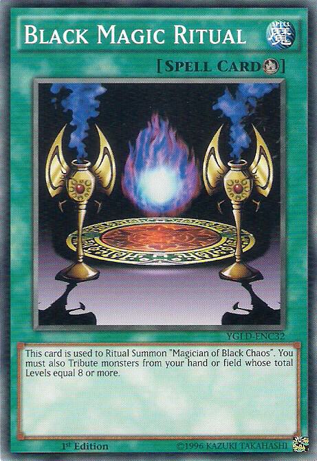 Black Magic Ritual YGLD-ENC32 card from King of Games: Yugi's Legendary Decks