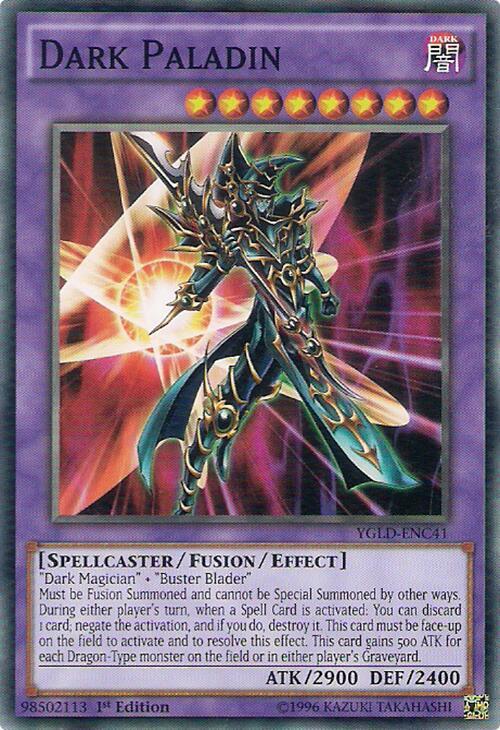 Dark Paladin YGLD-ENC41 card from King of Games: Yugi's Legendary Decks