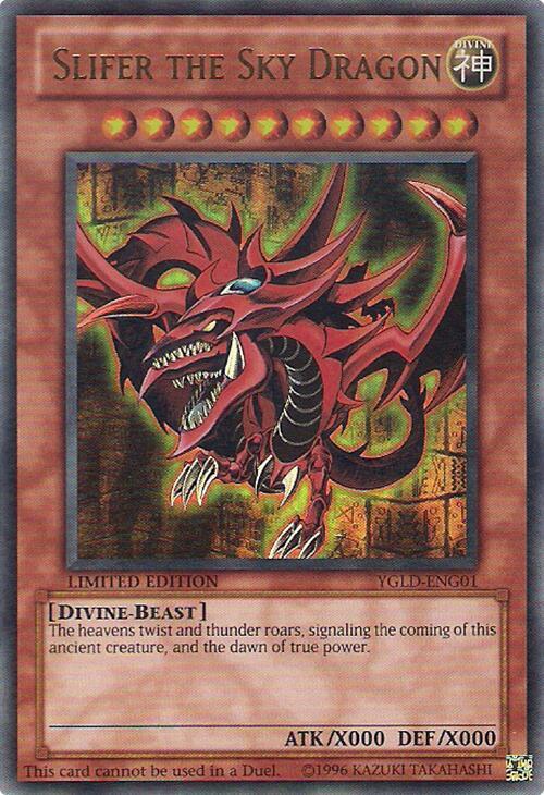 Slifer the Sky Dragon YGLD-ENG01 card from King of Games: Yugi's Legendary Decks