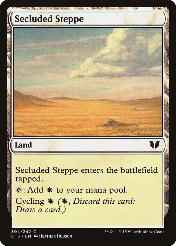Secluded Steppe 304 card from Commander 2015