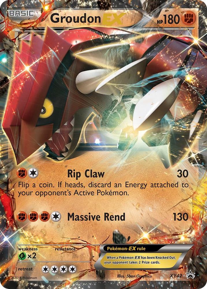 Groudon EX XY42 card from XY Promos