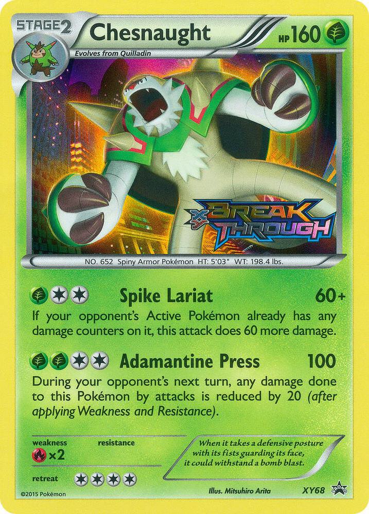 Chesnaught (Prerelease) XY68 card from XY Promos