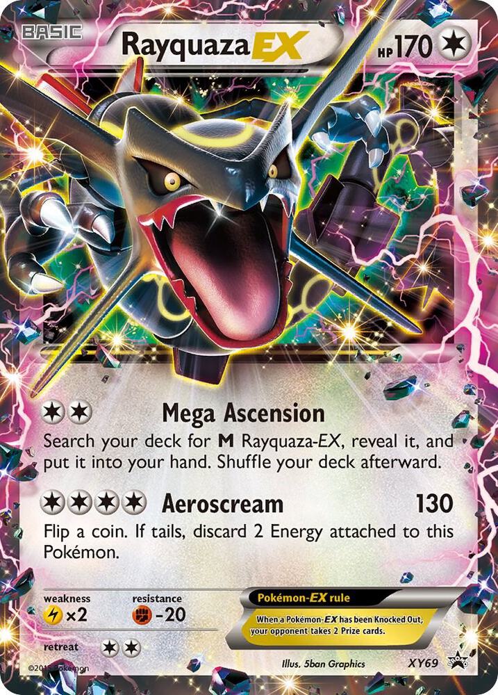 Rayquaza EX (Shiny) XY69 card from XY Promos