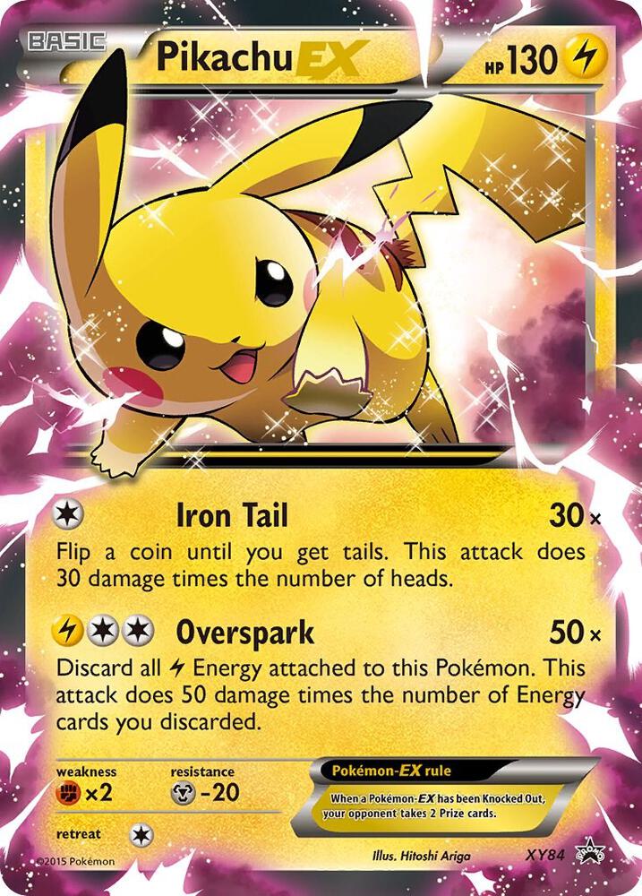 Pikachu EX XY84 card from XY Promos