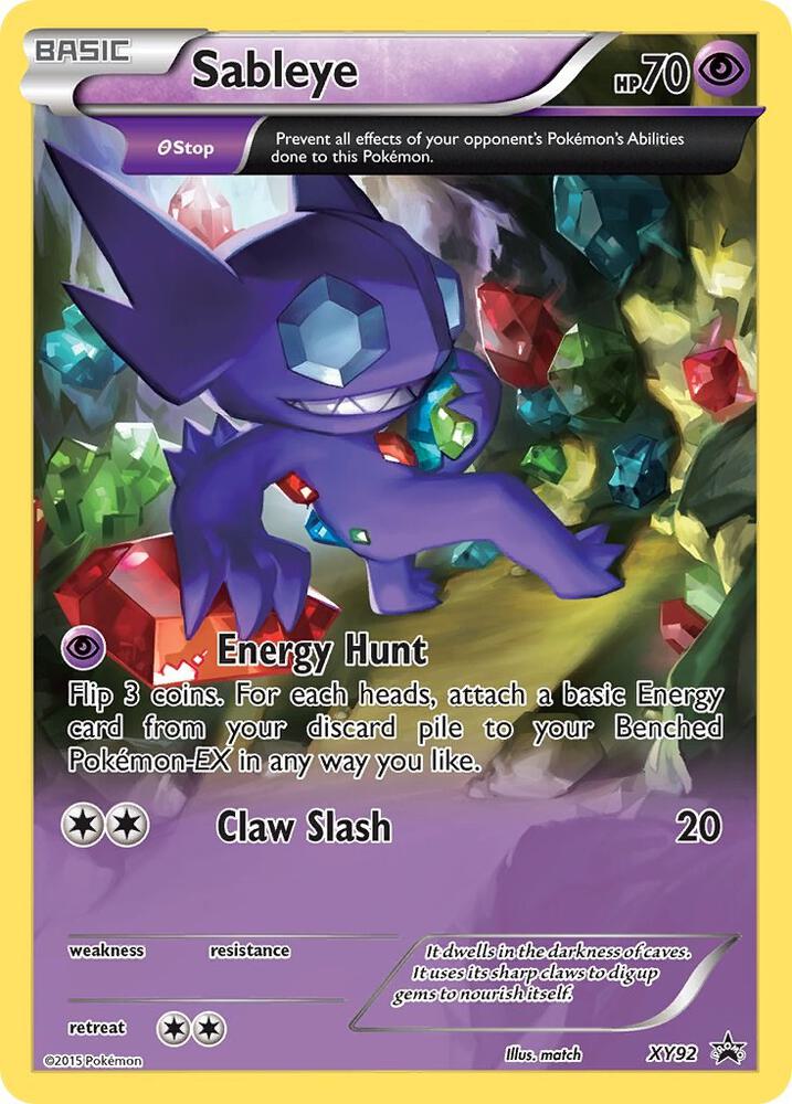 Sableye XY92 card from XY Promos