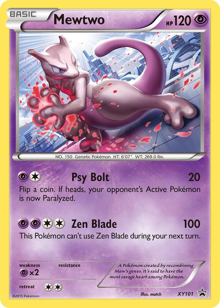 Mewtwo XY101 card from XY Promos