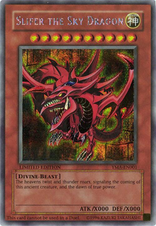 Slifer the Sky Dragon YMA-EN001 card from Yu-Gi-Oh! The Movie Ani-Manga Promo