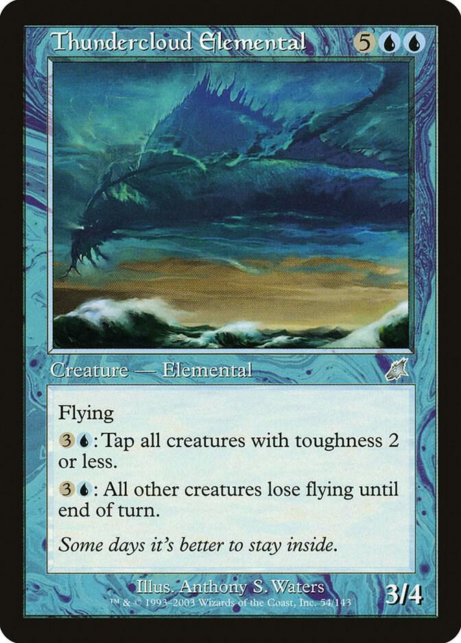 Thundercloud Elemental 54 card from Scourge