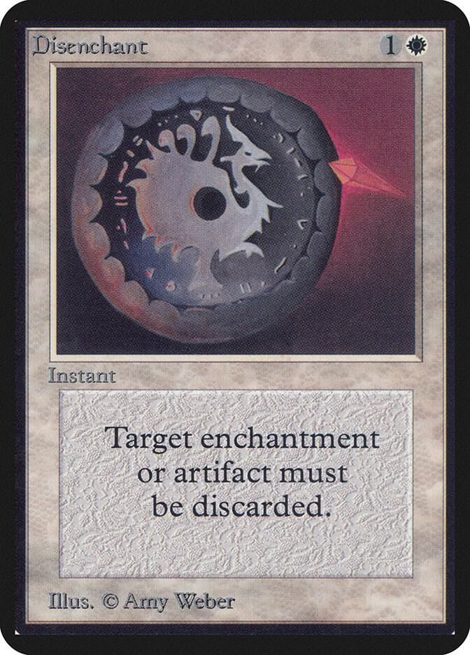 Disenchant card from Alpha Edition