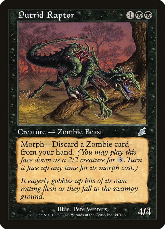 Putrid Raptor 71 card from Scourge