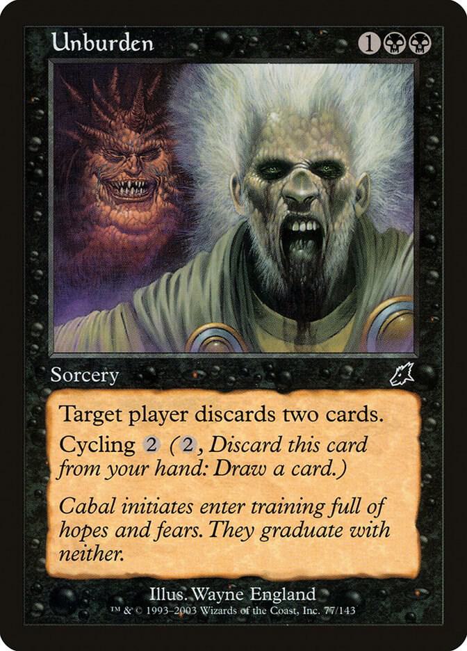Unburden 77 card from Scourge